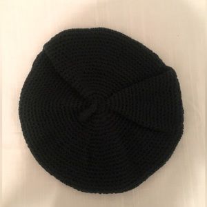 Forest Green Hand Crochet Beret